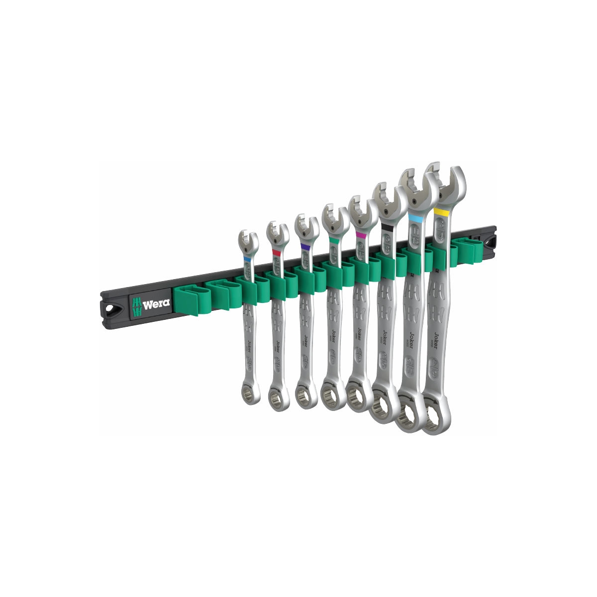 Trilho magnético 9632 Joker Imperial 1 Conjunto de chaves combinadas com catraca, Imperial, 8 peças. - WERA