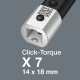 Chave dinamométrica Click-Torque X 7 para ferramentas de inserção, 10-100 Nm. - WERA