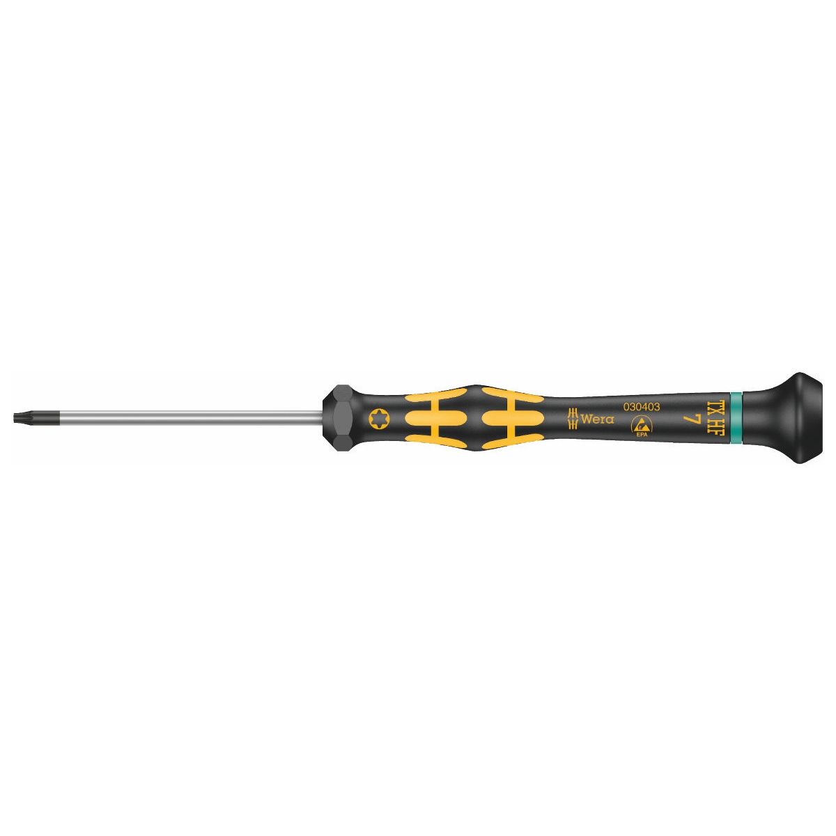 Micro chave de fenda com função de fixação para parafusos TORX®, TX 7 x 60 mm (chave de fenda) 1567 TORX® HF ESD Kraftform - 