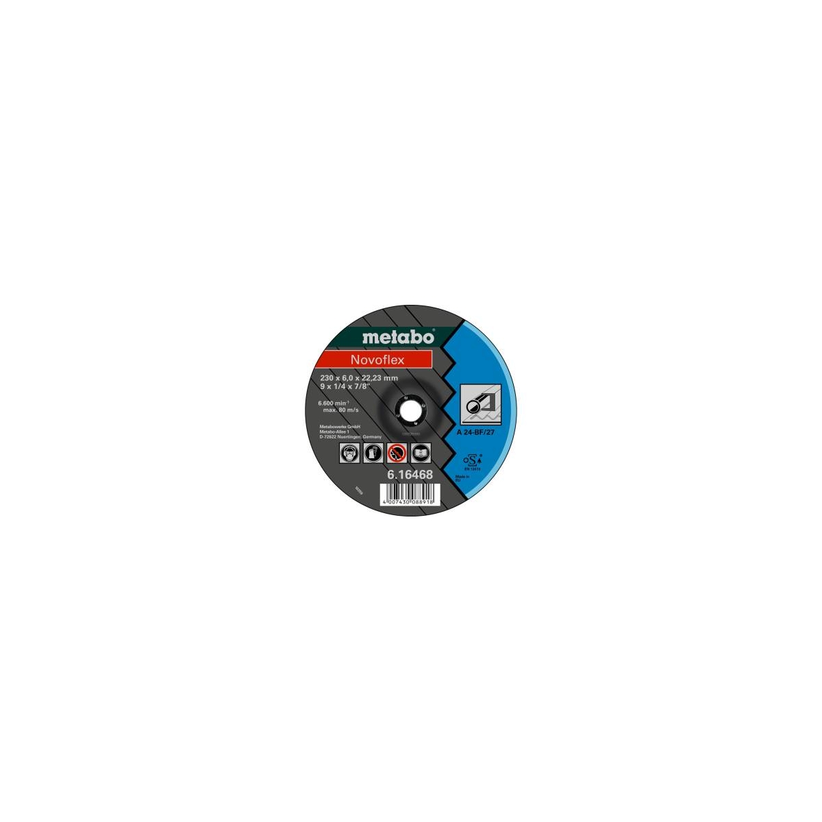 DISCO DE CORTE NOVOFLEX 115X6,0X22,23 AÇO, SF 27 METABO - 