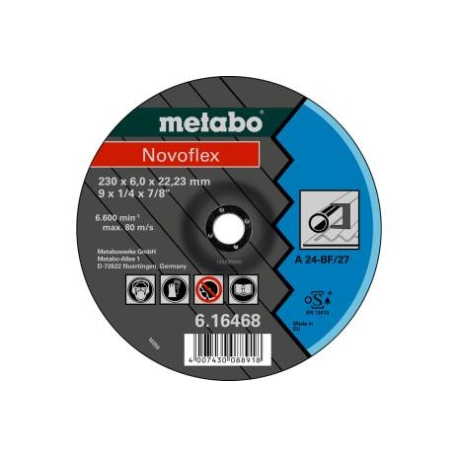 DISCO DE CORTE NOVOFLEX 180X6,0X22,23 AÇO, SF 27 METABO - 