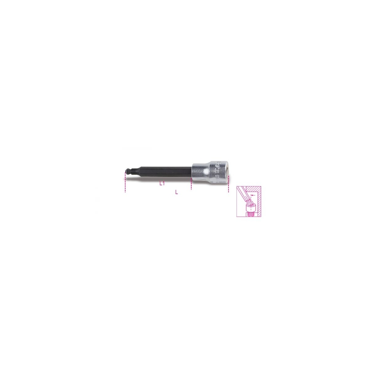 SOQUETE LONGO QUADRA 3/8 (4L) - BETA