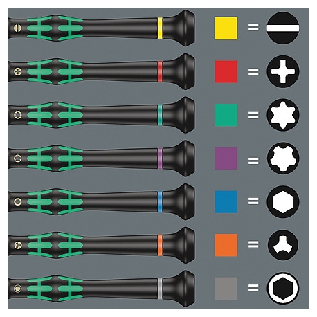 CONJUNTO CHAVES MICRO 24 PECAS KRAFTFORM 9715 INSERÇÃO DE ESPUMA 1 - WERA - WERA