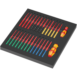 CONJUNTO CHAVE VDE 28 PEÇAS KRAFTFORM KOMPAKT 9751 INSERÇÃO DE ESPUMA 1 - WERA - WERA