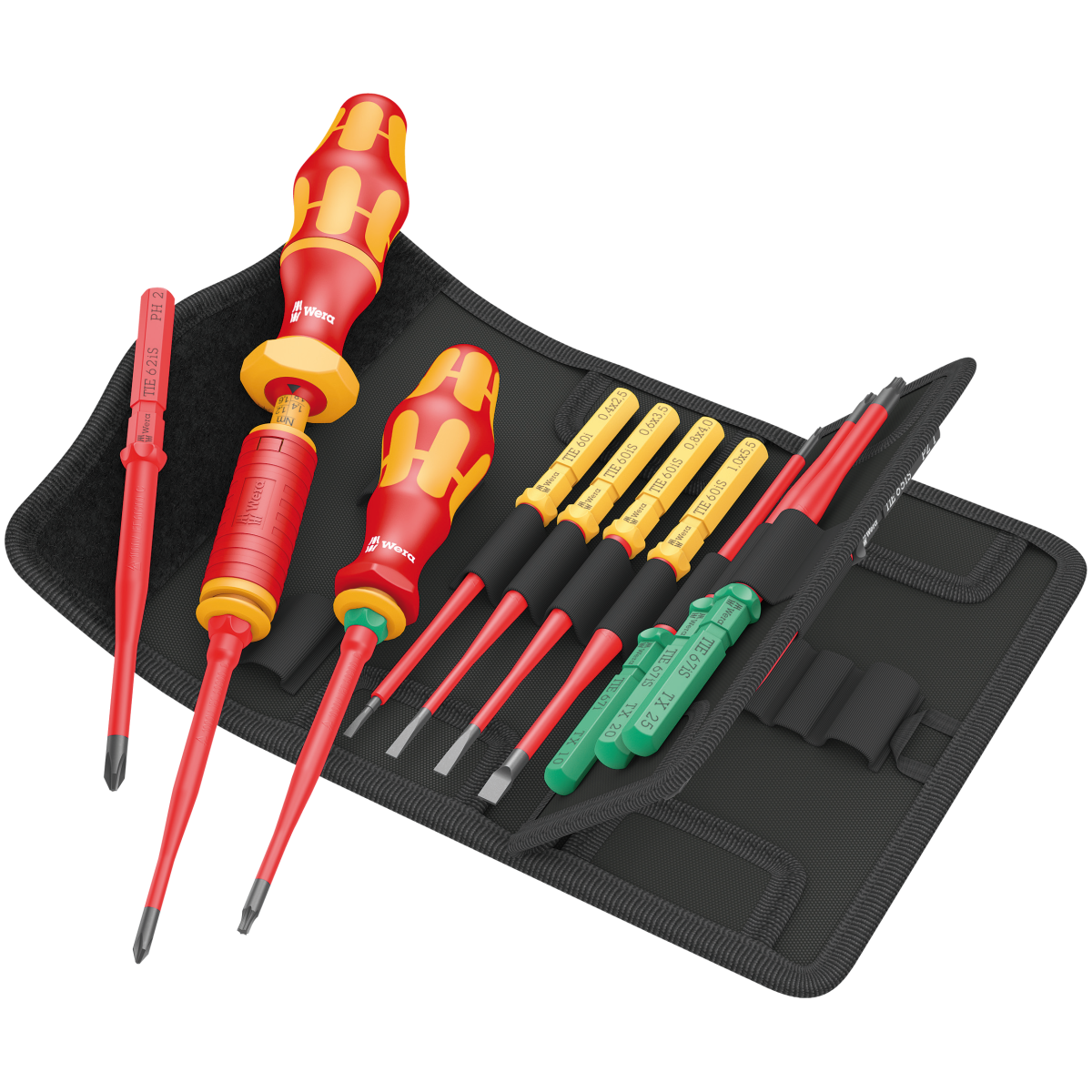 CONJUNTO DE FERRAMENTAS VDE 16 PEÇAS TORQUE AJUSTAVEL 3,0NM KRAFTFORM KOMPAKT EXTRA FINO 1 SÉRIE 7400 - WERA - WERA