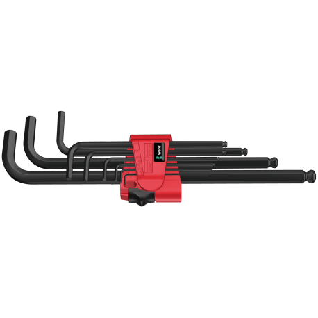 CONJUNTO CHAVE L SEXTAVADO 9 PEÇAS 950-9 HEX-PLUS 6 MÉTRICA BLACKLASER - WERA - WERA