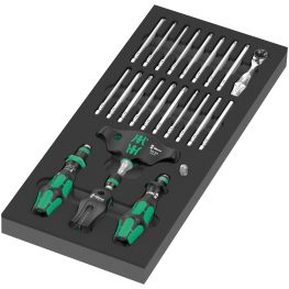 CONJUNTO CHAVE CATRACA 24 PEÇAS KRAFTFORM KOMPAKT 9752 INSERTO DE ESPUMA 1 - WERA - WERA