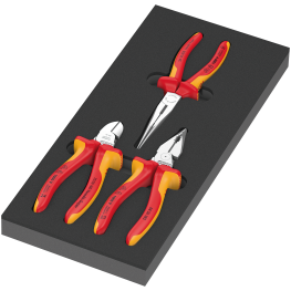 CONJUNTO ALICATES KNIPEX VDE 3 PEÇAS 9784 INSERÇÃO DE ESPUMA 1 - WERA - WERA