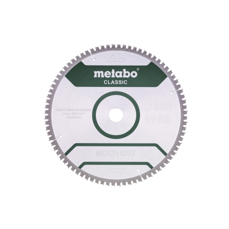 LÂMINA DE SERRA "MULTI CUT - CLASSIC", 305X30 Z80 FZ/TZ 5°NEG