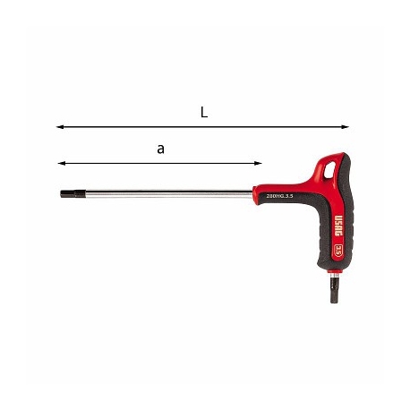 Chaves sextavadas angulares com empunhadura bimaterial