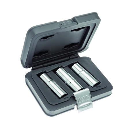 Conjunto com soquetes hexagonais longos X-Grip em caixa modular (3 unid.)